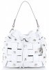 Vittoria Gotti Modna Torebka Skórzana Unikatowy Shopper Made in Italy Biała